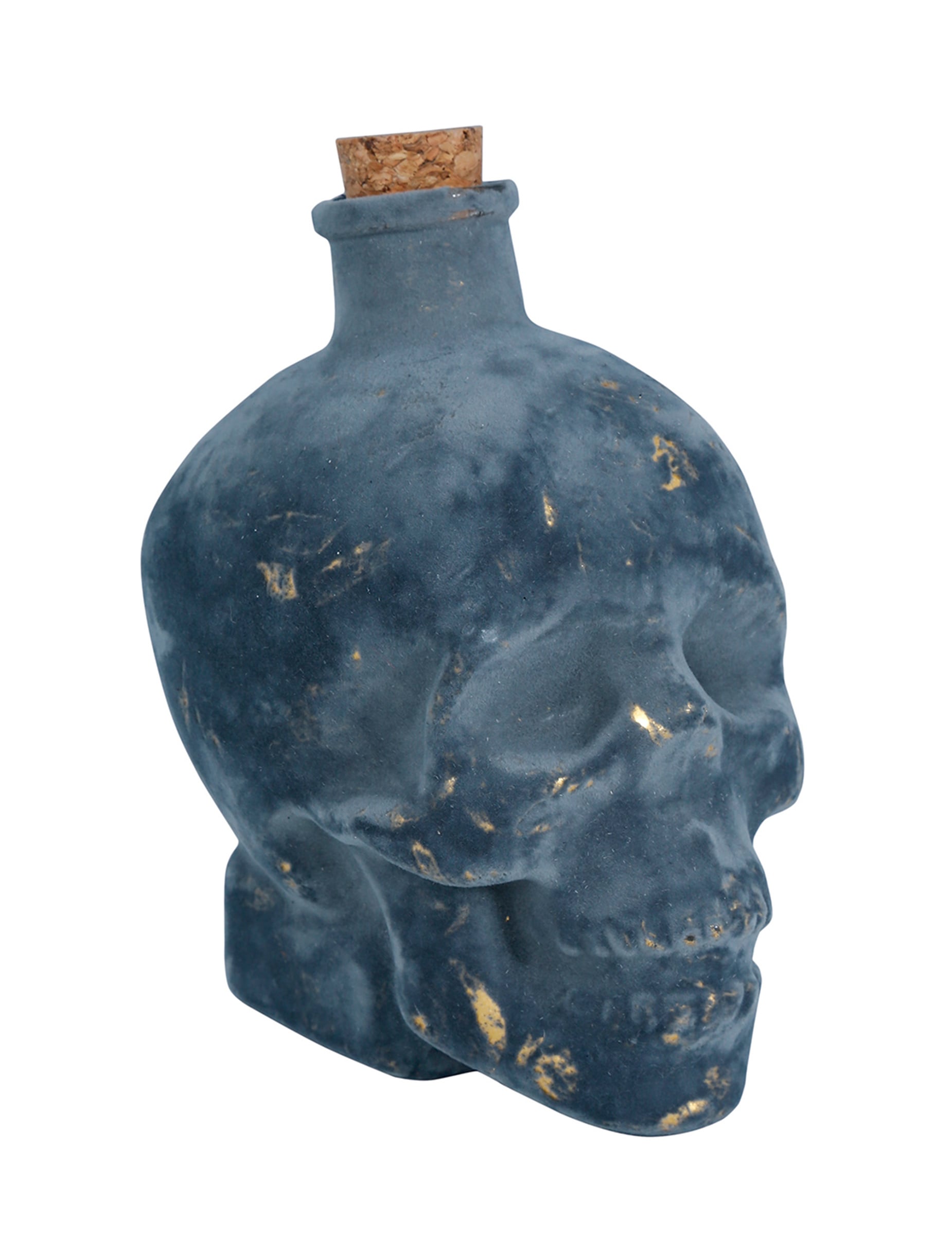 Totenkopf Flasche aus Glas 13 cm Halloween Deko von FIESTAS GUIRCA, S.L.