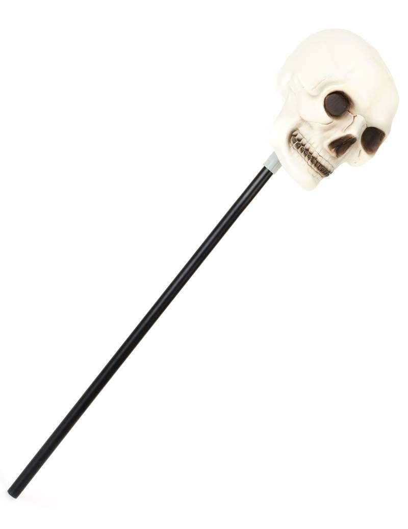 Totenkopf Zepter Halloween Kostümzubehör phosphoreszierend schwarz-weiss 60 cm lang von FIESTAS GUIRCA, S.L.