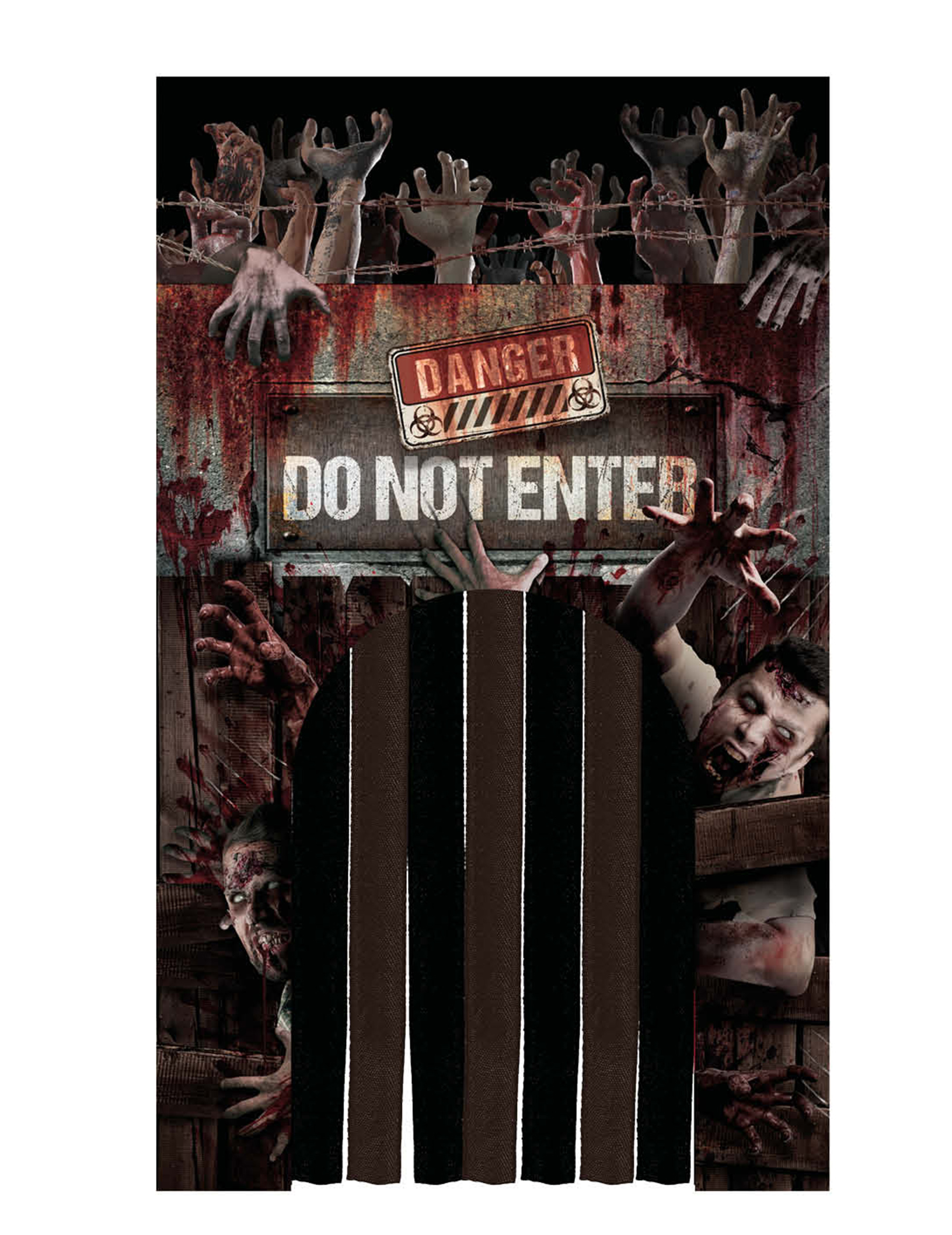 Türdekoration Zombie Vorhang 145 cm Halloween von FIESTAS GUIRCA, S.L.