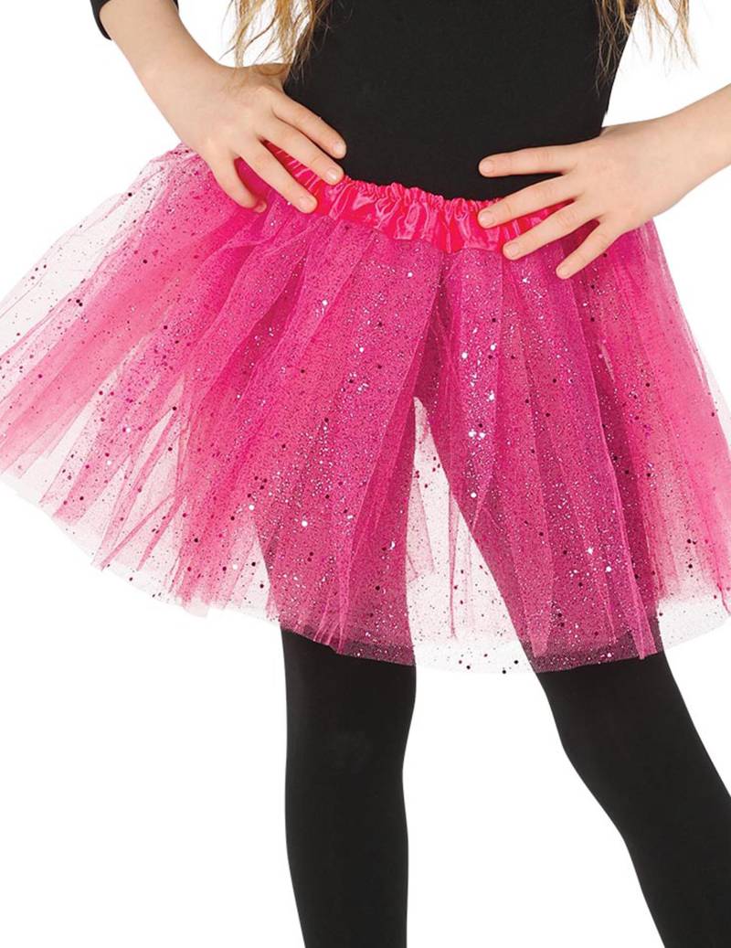 Tutu mit Glitter für Mädchen rosa von FIESTAS GUIRCA, S.L.