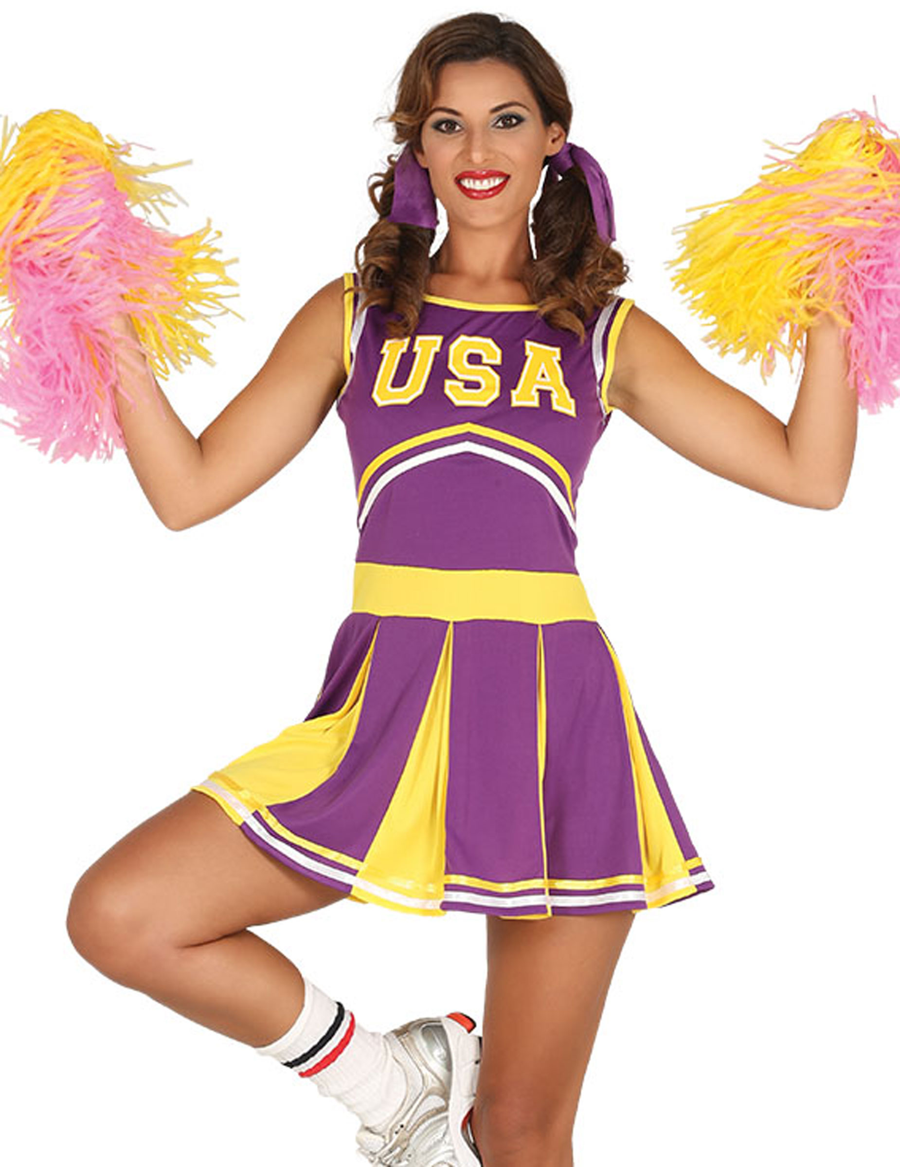USA Cheerleader-Kleid lila-gelb von FIESTAS GUIRCA, S.L.