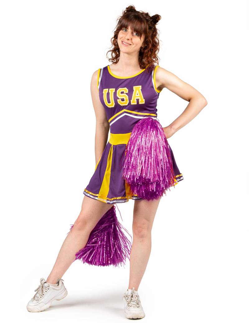 USA Cheerleader-Kleid lila-gelb von FIESTAS GUIRCA, S.L.