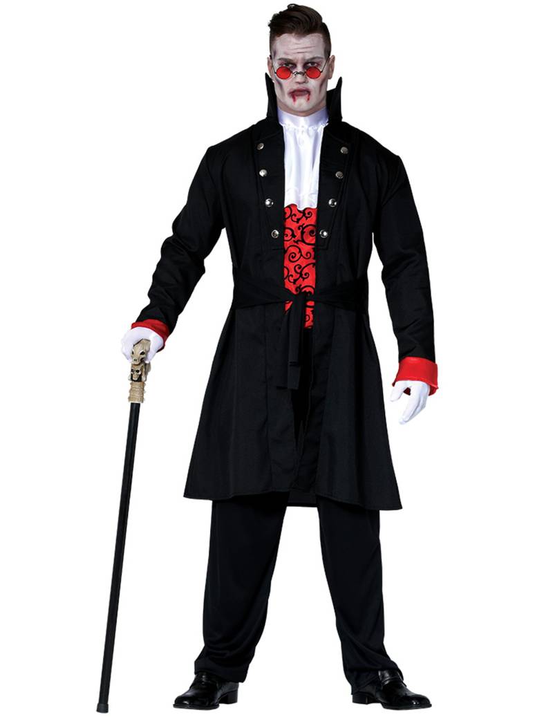 Vampir-Graf Herrenkostüm Halloween-Kostüm schwarz-rot von FIESTAS GUIRCA, S.L.