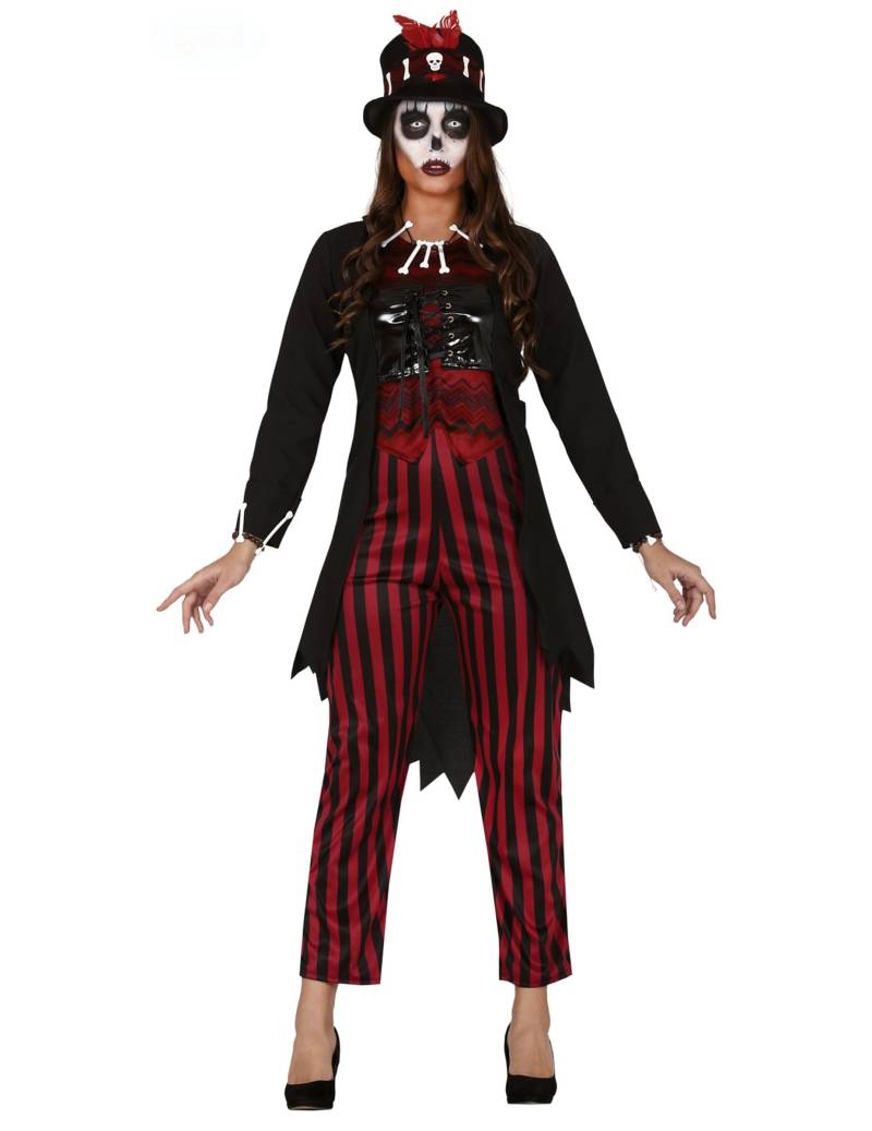 Voodoo-Hexen-Kostüm Voodoo-Priesterin rot-schwarz von FIESTAS GUIRCA, S.L.