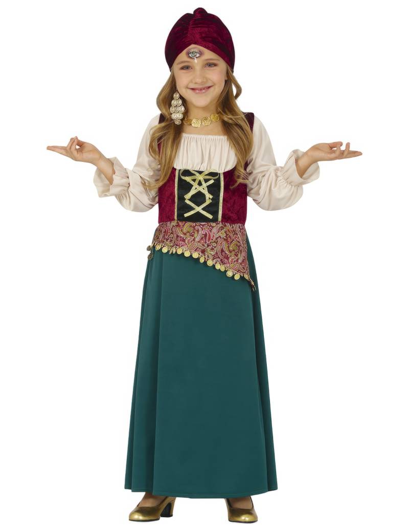 Wahrsagerin-Kostüm für Mädchen Faschingskostüm grau-weiss-rot von FIESTAS GUIRCA, S.L.