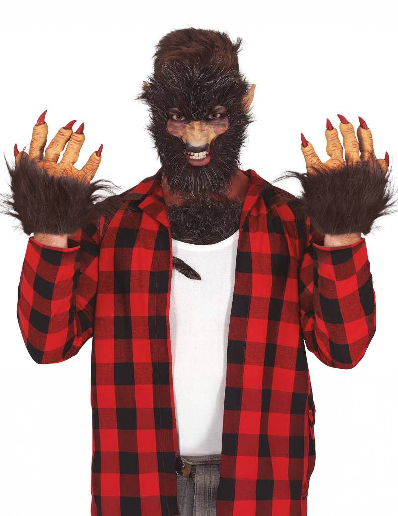 Werwolf Handschuhe mit Fell für Erwachsene Werwolf Handschuhe mit Fell für Erwachsene von FIESTAS GUIRCA, S.L.