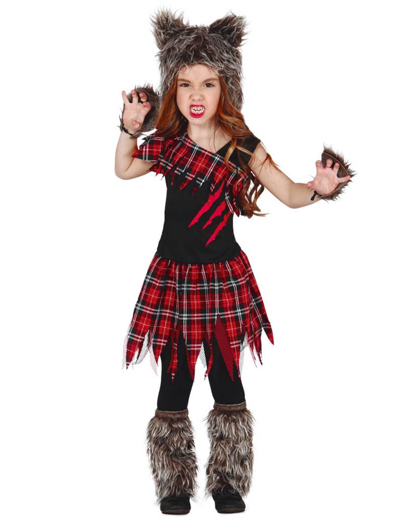Werwolf-Kostüm für Kinder schwarz-rot-grau von FIESTAS GUIRCA, S.L.