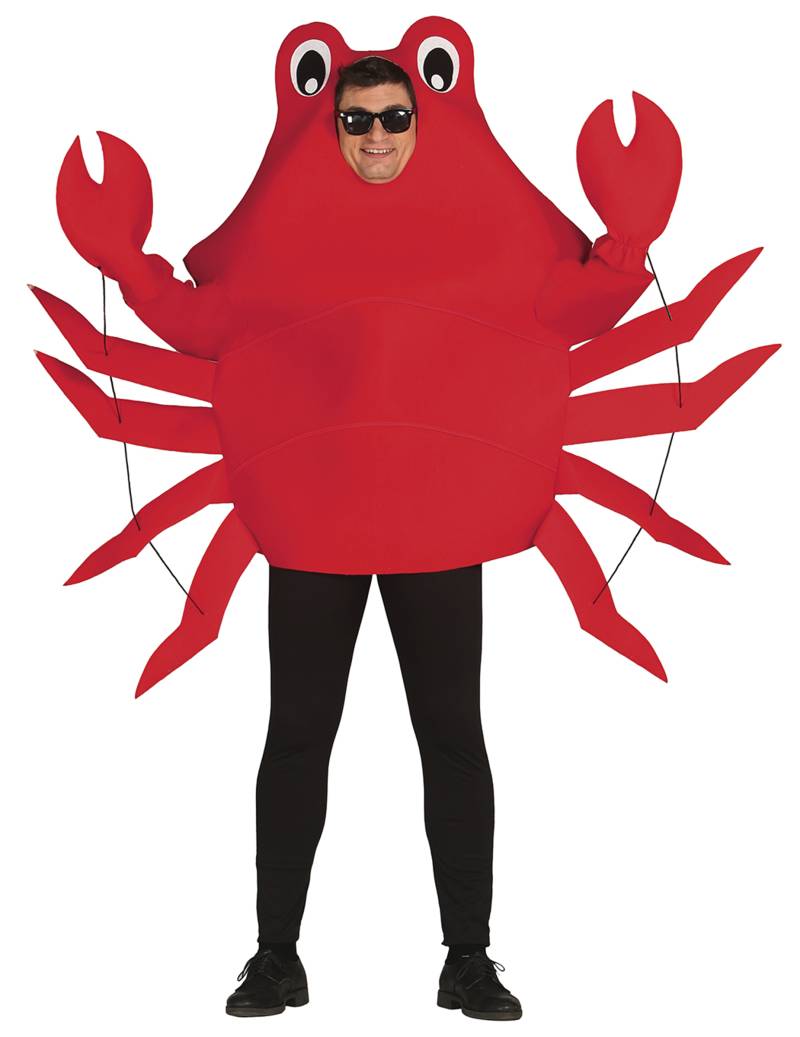 Witziges Krabben-Kostüm für Damen und Herren rot von FIESTAS GUIRCA, S.L.