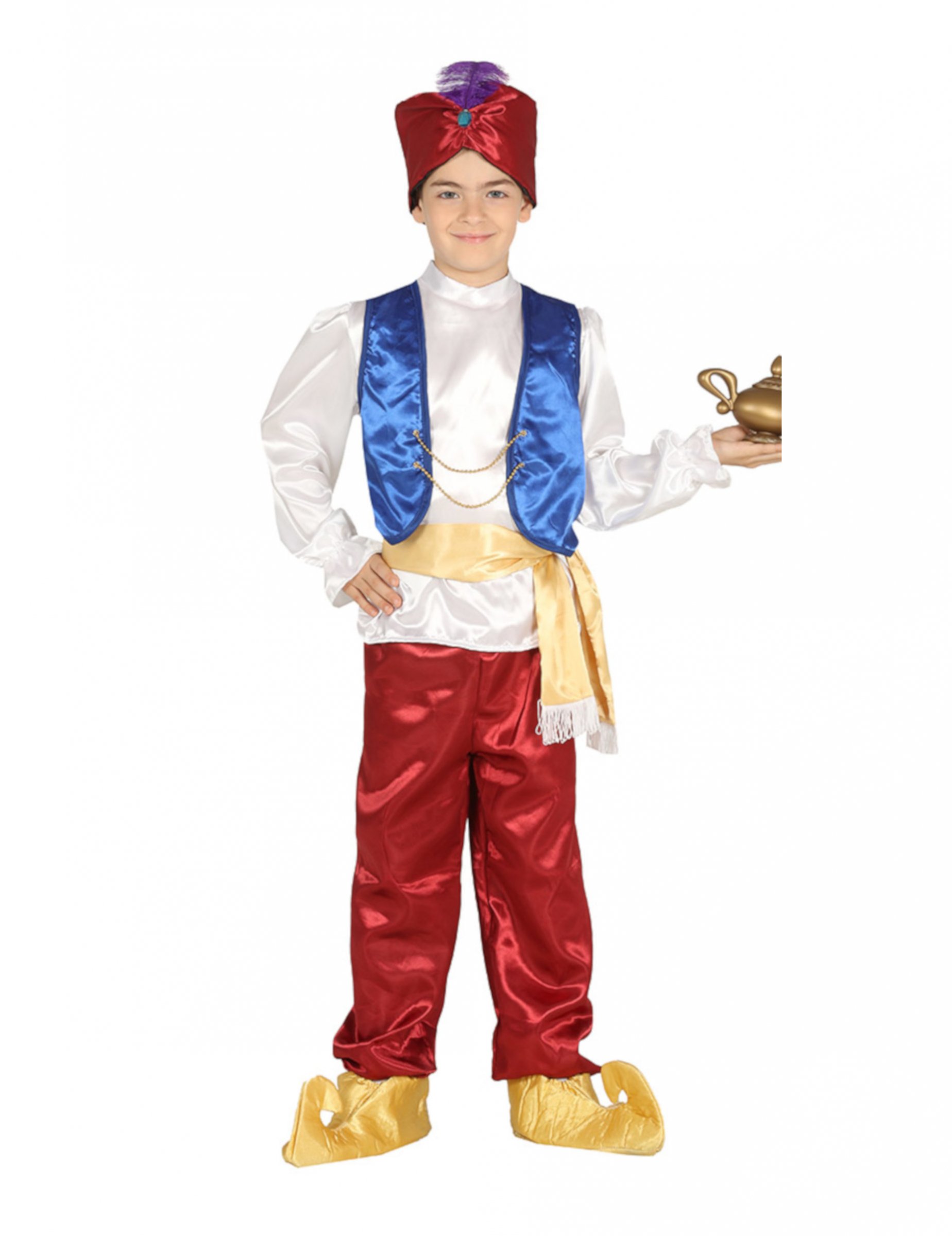 Wüstenprinz-Kostüm für Jungen Faschingskostüm rot-weiss-blau von FIESTAS GUIRCA, S.L.