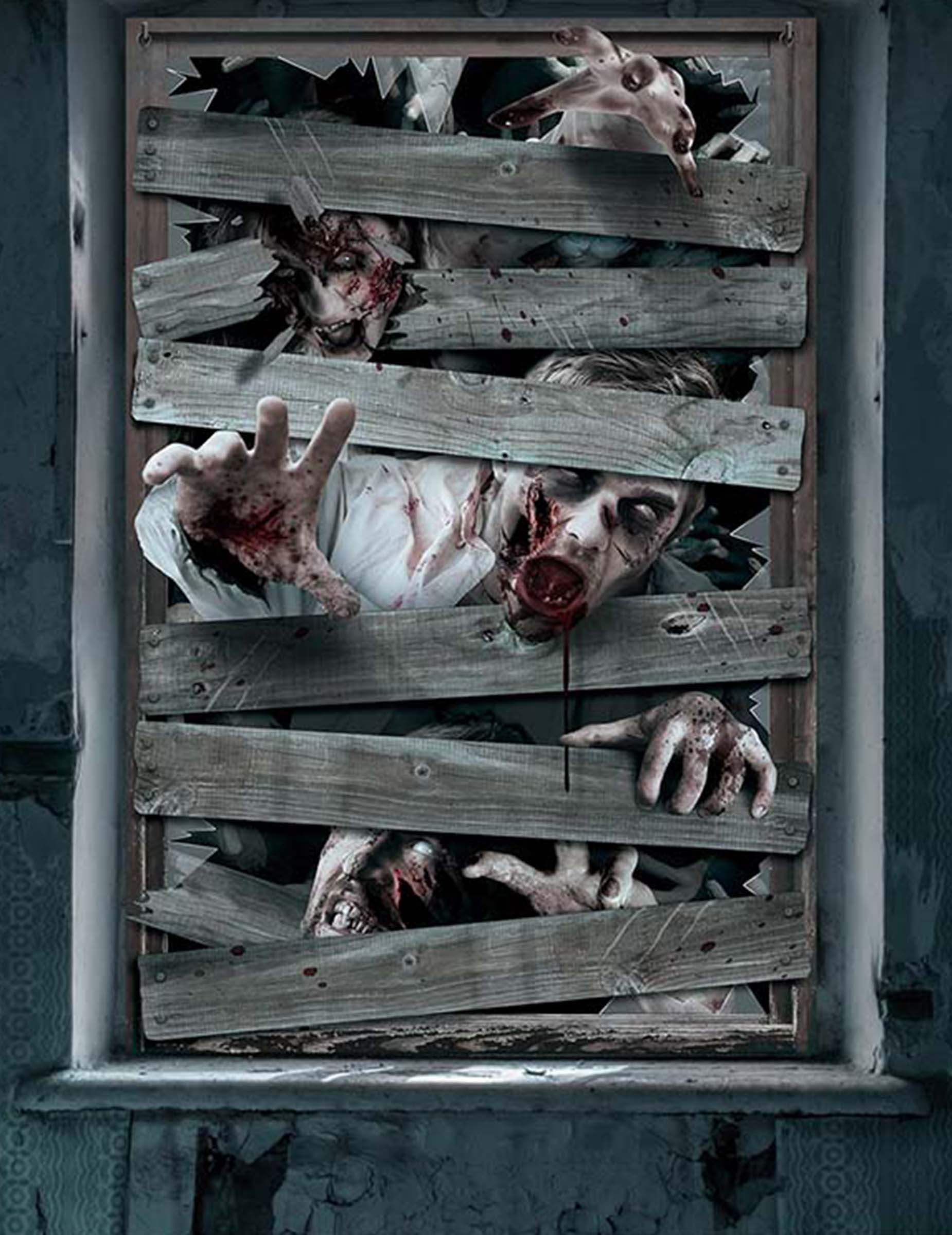 Zombie Fensterbild Halloween 80 x 120 cm von FIESTAS GUIRCA, S.L.