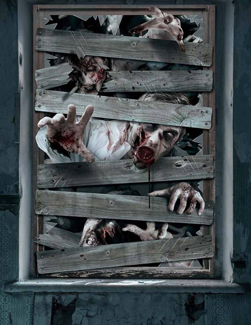 Zombie Fensterbild Halloween 80 x 120 cm von FIESTAS GUIRCA, S.L.