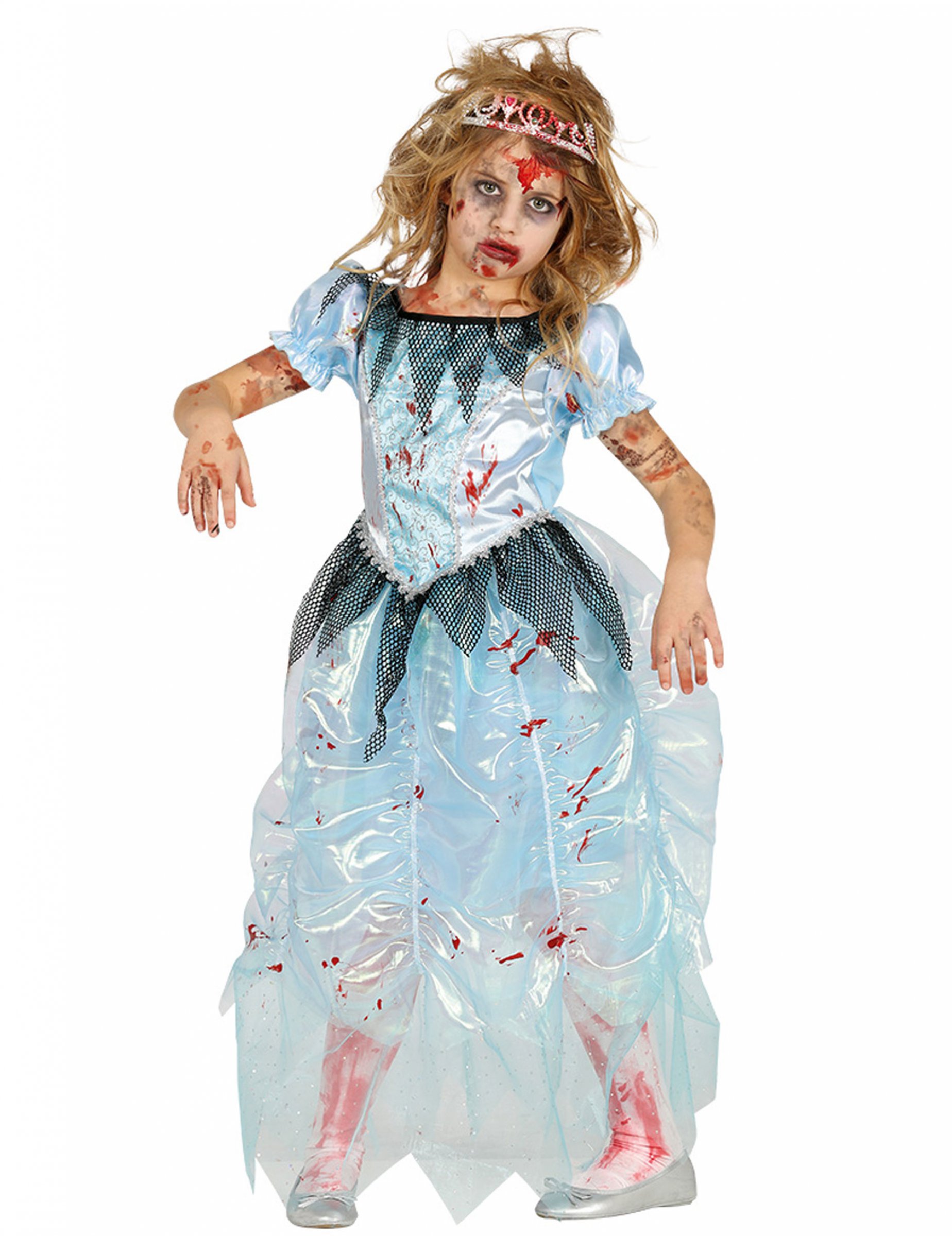 Zombie-Prinzessin Kostüm für Mädchen Halloween blau von FIESTAS GUIRCA, S.L.