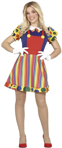 Altijd Lachen Gekleurde Gestreepte Clown Vrouw Kostuum Altijd Lachen Gekleurde Gestreepte Clown Vrouw Kostuum von FIESTAS GUIRCA