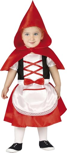 FIESTAS GUIRCA | Rotkäppchen Kostüm für Babys (12-18 Monate) - Umhang, Kapuze und Kleid - Märchen- und Feenkostüme für Halloween, Karneval und Kinderpartys - Ideal für Mädchen - Rot und Weiß von FIESTAS GUIRCA