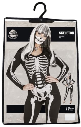 FIESTAS GUIRCA, S.L. Skelett Jumpsuit Kostüm für Damen von FIESTAS GUIRCA, S.L.