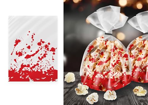 FIESTAS GUIRCA | 20 Blutige Süßigkeiten Tüten (28x13 cm) - Zubehör für Halloween Trick or Treat und Süßes oder Sauerers von FIESTAS GUIRCA