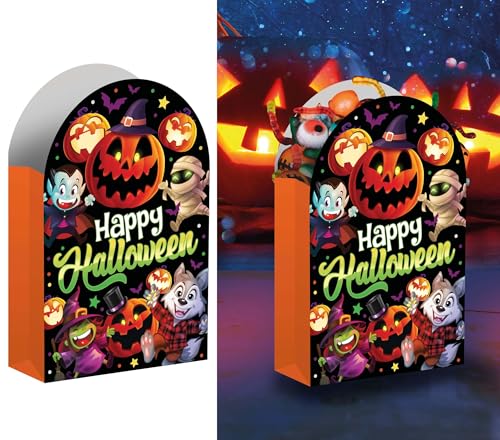 FIESTAS GUIRCA | 6 Einweg-Tüten für Süßigkeiten mit kleinen Monstern (16x11 cm) - Tischdekoration für Halloween-Partys und Feiern - Bunt von FIESTAS GUIRCA