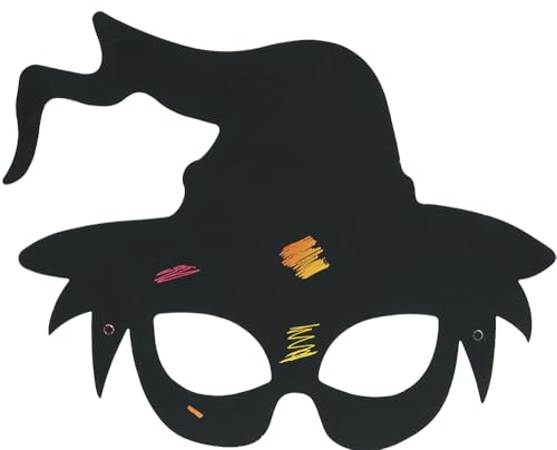 FIESTAS GUIRCA | 6 Masken zum Bemalen (20 cm) - Kostümzubehör für Halloween und Kostümpartys - Ideal für Kinder und Erwachsene - Maske zum Malen und Dekorieren - Schwarz von FIESTAS GUIRCA