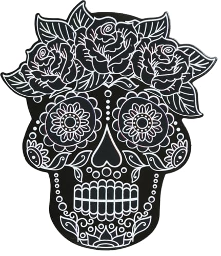FIESTAS GUIRCA | 6 Mexikanische Silhouetten zum Ausmalen (12 cm) - Dekoration für Halloween und Themenpartys - Ideal für Halloween- und Día de los Muertos-Feiern - Schwarz von FIESTAS GUIRCA
