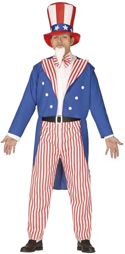 FIESTAS GUIRCA 88561 Kostüm Onkel Sam Herren Mister Amerika Größe L 42-44, Gestreift, Mehrfarbig, M FIESTAS GUIRCA 88561 Kostüm Onkel Sam Herren Mister Amerika Größe L 42-44, Gestreift, Mehrfarbig, M von FIESTAS GUIRCA