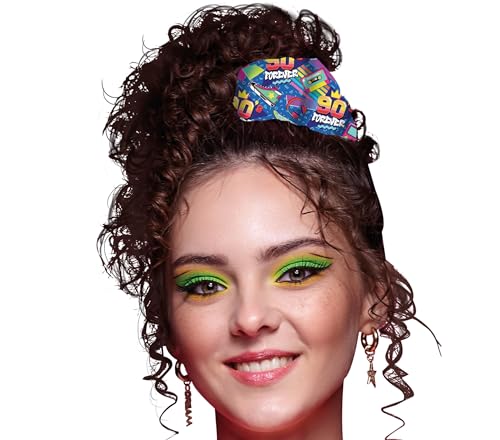 FIESTAS GUIRCA | 90er Jahre Haargummi Multicolor - Haaraccessoire für Disco Kostüme und 90er Jahre Partys - Ideal für Frauen bei Retro-Feiern und Events - Multicolor FIESTAS GUIRCA | 90er Jahre Haargummi Multicolor - Haaraccessoire für Disco Kostüme und 90er Jahre Partys - Ideal für Frauen bei Retro-Feiern und Events - Multicolor von FIESTAS GUIRCA