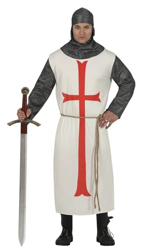 Fiestas Guirca Adliger Tempel Ritter Kostüm Herren - Größe M 48 – 50 - Ritterkostüm Erwachsene inkl. Wappenrock und Kopfteil in Kettenhemd Optik - Krieger Kostüm Karneval, Fasching, Mittelalter Markt Fiestas Guirca Adliger Tempel Ritter Kostüm Herren - Größe M 48 – 50 - Ritterkostüm Erwachsene inkl. Wappenrock und Kopfteil in Kettenhemd Optik - Krieger Kostüm Karneval, Fasching, Mittelalter Markt von Fiestas Guirca