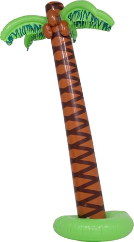 FIESTAS GUIRCA | Aufblasbare Palme (180 cm) - Tropische Dekoration für Sommerpartys, Festivals & Grillpartys - Ideal für Hawaii Mottopartys und Outdoor-Feiern - Braun und Grün von FIESTAS GUIRCA