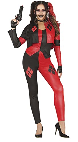 FIESTAS GUIRCA Aufmüpfige Närrin - Rot-schwarzes Harlekin Outfit Kostüm Erwachsene Damen Größe S 34-36 FIESTAS GUIRCA Aufmüpfige Närrin - Rot-schwarzes Harlekin Outfit Kostüm Erwachsene Damen Größe S 34-36 von FIESTAS GUIRCA
