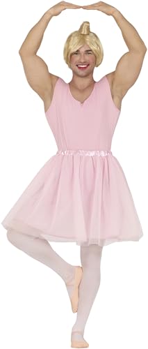 FIESTAS GUIRCA | Balletttänzer-Kostüm (52-54/L) - Overall und Tutu - Tanz- und Ballettkostüme für Junggesellenabschiede, Karneval und Kostümpartys - Ideal für erwachsene Männer - Rosa von FIESTAS GUIRCA