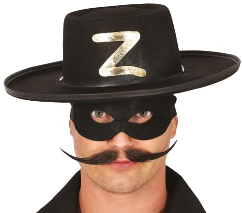 FIESTAS GUIRCA | Bandit Hut aus Filz (Einheitsgröße) - Zubehör für Banditen- und Musketier Kostüme - Ideal für Kostümpartys und Karneval - Für Erwachsene - Schwarz von FIESTAS GUIRCA