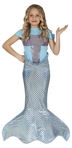 FIESTAS GUIRCA Bezaubernde Meerjungfrau Mädchen Kostüm mit Hologramm- Effektstoff – Hellblaues, Lila und Silbernes Mermaid Kleid mit Meerjungfrauen Flosse für Mädchen von 7-9 Jahren FIESTAS GUIRCA Bezaubernde Meerjungfrau Mädchen Kostüm mit Hologramm- Effektstoff – Hellblaues, Lila und Silbernes Mermaid Kleid mit Meerjungfrauen Flosse für Mädchen von 7-9 Jahren von FIESTAS GUIRCA
