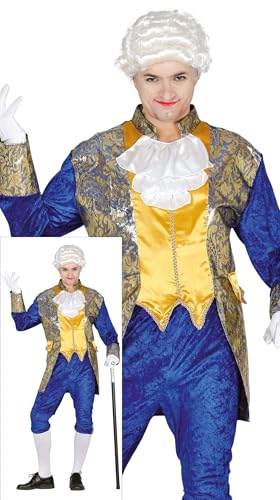 FIESTAS GUIRCA Blauer Edelmann Historisches Karneval Kostüm Herren – Adliger Französischer König Kostüm Barock Rokoko – Venezianischer Marquis Prinz Herren Kostüm Karneval Fasching Größe XXL FIESTAS GUIRCA Blauer Edelmann Historisches Karneval Kostüm Herren – Adliger Französischer König Kostüm Barock Rokoko – Venezianischer Marquis Prinz Herren Kostüm Karneval Fasching Größe XXL von FIESTAS GUIRCA