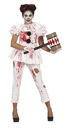 FIESTAS GUIRCA Blutiger Clown - Weißes Outfit mit Oberteil und Hose Kostüm Erwachsene Damen Größe L 40-42 FIESTAS GUIRCA Blutiger Clown - Weißes Outfit mit Oberteil und Hose Kostüm Erwachsene Damen Größe L 40-42 von FIESTAS GUIRCA