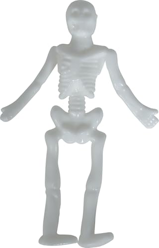 FIESTAS GUIRCA | Box 24 Elastische Skelette (10 cm) - Halloween Dekoration und Halloween-Partys - Ideal für Skelett-Themenfeiern und lustige Events - Mehrfarbig von FIESTAS GUIRCA