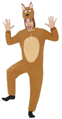 FIESTAS GUIRCA | Brauner Hund Halloween Kostüm Herren (52-54/L) - Hund Kostüm für Karneval Fasching inkl. Kapuze, Schwanz und Overall - Tier Kostüm Herren Halloween - Braun von FIESTAS GUIRCA