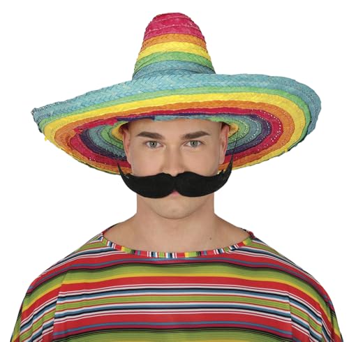 FIESTAS GUIRCA | Bunter Mexikanischer Strohhut (50 cm) für Fiesta, Sonne & gute Laune - Riesen Mexikanischer Strohhut – Sombrero Partyzubehör für Sommerpartys – Erwachsene Unisex von FIESTAS GUIRCA