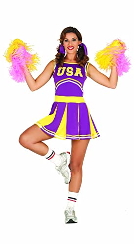 FIESTAS GUIRCA Cheerleader Kostüm lila für Damen von Fiestas GUiRCA