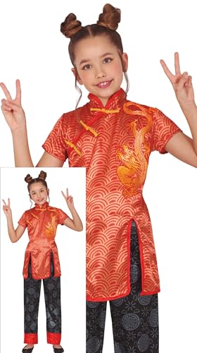 FIESTAS GUIRCA Chinesin Karneval Kostüm Mädchen – Traditionelles chinesisches Outfit Rot & Schwarz – China Japan Fasching Karneval Kostüm Kinder Mädchen 7-9 Jahre FIESTAS GUIRCA Chinesin Karneval Kostüm Mädchen – Traditionelles chinesisches Outfit Rot & Schwarz – China Japan Fasching Karneval Kostüm Kinder Mädchen 7-9 Jahre von FIESTAS GUIRCA