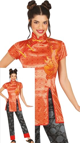 FIESTAS GUIRCA Chinesin Karnevalskostüm Damen – Traditioneller Chinesischer Drachen Kimono China Kostüm – Japan Faschingskostüm Erwachsene Damen Größe S von FIESTAS GUIRCA