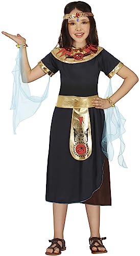 FIESTAS GUIRCA Cleopatra Kostüm Mädchen – Schwarze u. Goldene Ägyptische Königin – Kleopatra Kostüm Kinder für Fasching o. Karneval 3-4 Jahre von FIESTAS GUIRCA
