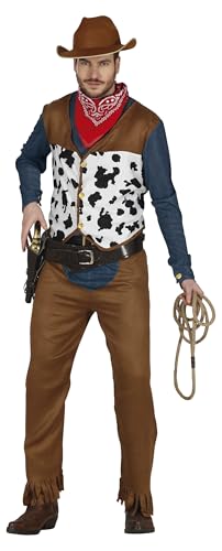 FIESTAS GUIRCA Cowboy-Kostüm - Kostüm für Indianerpartys und Jeans für Herren, Erwachsene, Größe M 48-50 von FIESTAS GUIRCA