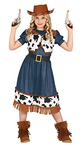 Fiestas GUiRCA Cowgirl Mädchen Kostüm – Kinder Wild Wild West Cowboy Outfit mit Kleid und Weste für Mädchen von 3-4 Jahren von Fiestas GUiRCA