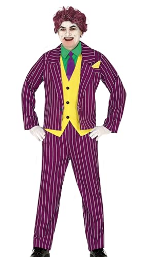 FIESTAS GUIRCA Crazy Narr Kostüm Herren Gangster – Lila Mafia Boss Kostüm Herren – Comic Bösewicht Mafia Kostüm Herren – Kindheitshelden Kostüm Herren Größe XL 54-56 FIESTAS GUIRCA Crazy Narr Kostüm Herren Gangster – Lila Mafia Boss Kostüm Herren – Comic Bösewicht Mafia Kostüm Herren – Kindheitshelden Kostüm Herren Größe XL 54-56 von FIESTAS GUIRCA