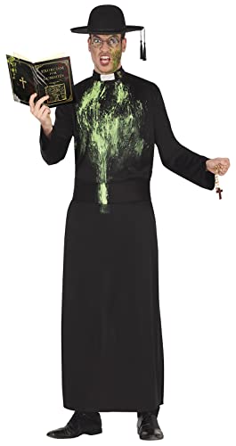 FIESTAS GUIRCA Dämonischer Exorzist Kostüm – Horror Teufelsaustreibung Kostüm Halloween Herren Größe 52-54 L von FIESTAS GUIRCA