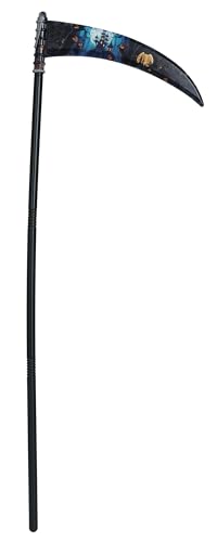 FIESTAS GUIRCA | Dekorierte Abnehmbare Sense (100 cm) - Spielzeugwaffe für Tod und Grim Reaper Kostüm - Ideal für Halloween und Día de Muertos - Party Zubehör - Schwarz von FIESTAS GUIRCA