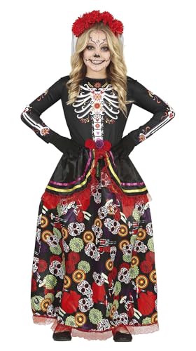 FIESTAS GUIRCA Día De Los Muertos Kostüm für Mädchen – Langes elegantes Tag der Toten Kleid und Haarreif mit Blumen 7–9 Jahre FIESTAS GUIRCA Día De Los Muertos Kostüm für Mädchen – Langes elegantes Tag der Toten Kleid und Haarreif mit Blumen 7–9 Jahre von FIESTAS GUIRCA