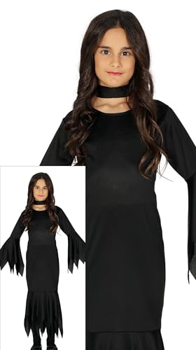 FIESTAS GUIRCA Düstere Familien Mutter Halloween Kostüm Kinder – Elegantes Langes Schwarzes Kleid Gothic Kostüm – Kostüm Kinder Halloween Mädchen 3-4 Jahre von FIESTAS GUIRCA