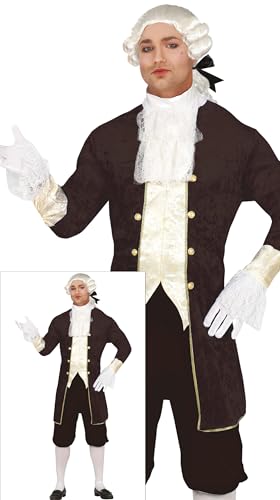 FIESTAS GUIRCA Edelmann Historisches Karneval Kostüm Herren – Adliger Französischer König Kostüm Barock Rokoko in Braun – Venezianischer Marquis Prinz Herren Kostüm Karneval Fasching Größe L FIESTAS GUIRCA Edelmann Historisches Karneval Kostüm Herren – Adliger Französischer König Kostüm Barock Rokoko in Braun – Venezianischer Marquis Prinz Herren Kostüm Karneval Fasching Größe L von FIESTAS GUIRCA