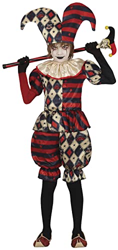 Fiestas GUiRCA Edler Narr Kostüm – Böser Clown Kostüm mit Harlekin Hut – Halloween Kinder Kostüm für Jungen von 5-6 Jahren von Fiestas GUiRCA