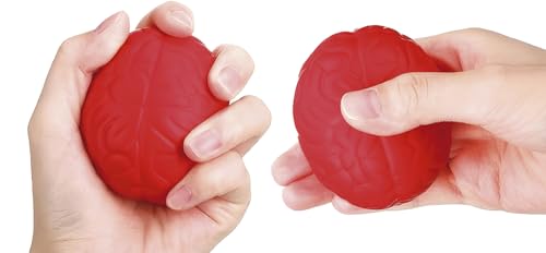 FIESTAS GUIRCA | Elastische Gehirne (8 cm) - Halloween Zubehör für Süßes oder Saures und Gruselfeste - Deko- und Spielzeug für Spaß und Dekoration - Rot von FIESTAS GUIRCA